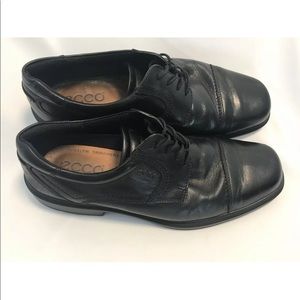 Ecco Oxfords Mens Size 44 Leather Black Cap Toe